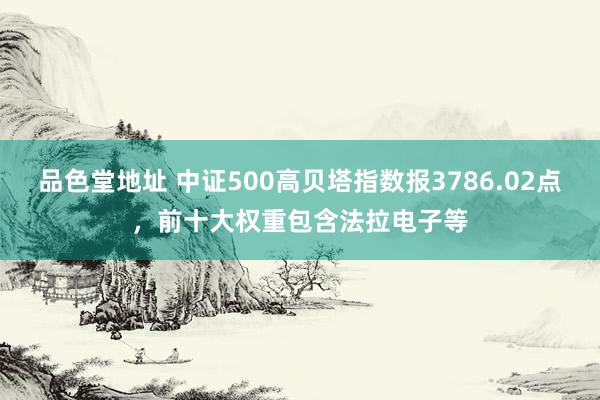 品色堂地址 中证500高贝塔指数报3786.02点，前十大权重包含法拉电子等