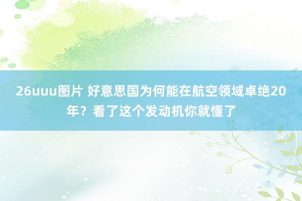 26uuu图片 好意思国为何能在航空领域卓绝20年？看了这个发动机你就懂了