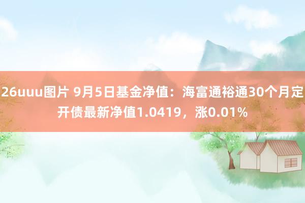 26uuu图片 9月5日基金净值：海富通裕通30个月定开债最新净值1.0419，涨0.01%