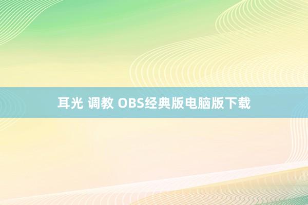 耳光 调教 OBS经典版电脑版下载